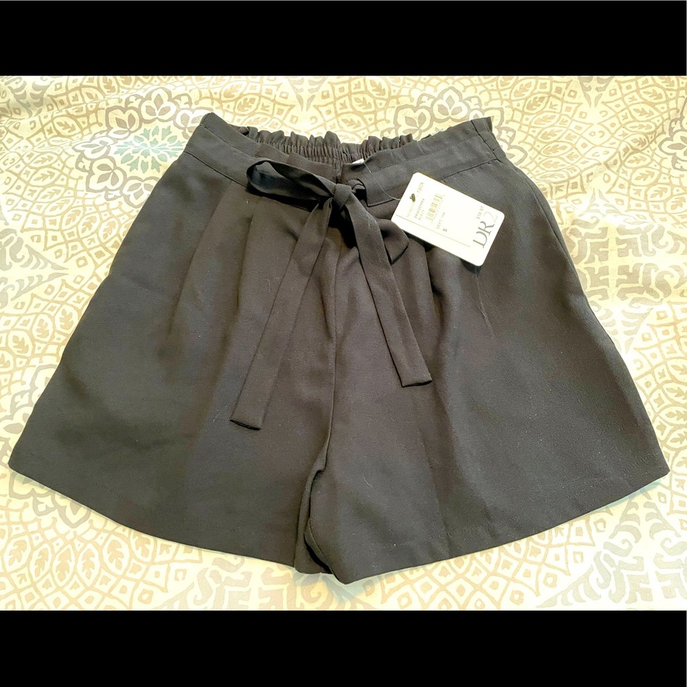NWT Black Paperbag Shorts